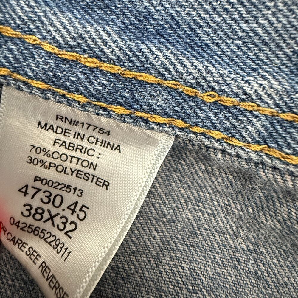 Key Jeans 38x32 Men's Straight Leg Denim Jeans- Vintage - Picture 2 of 9